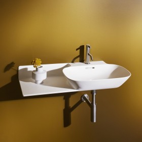 LAUFEN INO Waschtisch unterbaufähig 90 x 45 cm mit Ablage links