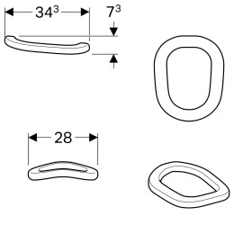 Anneau de siège de toilette pour enfants Geberit Bambini