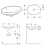 Geberit VariForm Einbauwaschtisch 55 x 40 cm, oval