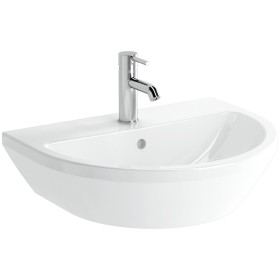 Lavabo VitrA Integra 59,5 cm, con foro di troppo pieno, 1 foro per rubinetto al centro
