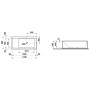 LAUFEN Kartell Rechteckbadewanne 170 x 86 cm, freistehend mit Kopfende links