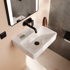 hansgrohe Xanuia Q Handwaschbecken 500/390 ohne Hahnloch und Überlauf, SmartClean