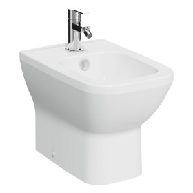 Bidet sur pied carré VitrA Integra avec trop-plein, 1 trou central pour robinet, sans trous latéraux