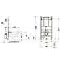 Duravit DuraSystem WC-Element, Basic 99 cm, pulverbeschichtet