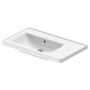 Duravit D-Neo Möbelwaschtisch 80 cm asymmetrisch, ohne Hahnloch, mit Überlauf, Ablage rechts