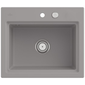 Villeroy & Boch Subway Style 60 S FLAT flächenbündige Spüle, Ablaufgarnitur mit Excenterbetätigung, inkl. Abtropfgitter