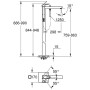 GROHE Eurocube Einhand-Wannenbatterie DN 15, Bodenmontage