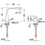 Duravit D.1z 2-Loch Waschtischarmatur M mit Drehgriff
