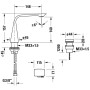 Duravit D.1e 2-Loch Elektronik-Waschtischarmatur M mit Einbaunetzteil