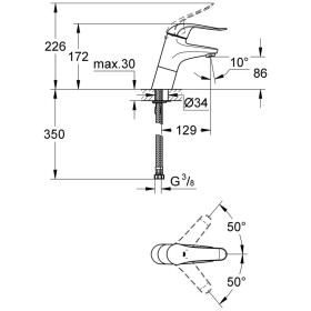 GROHE Euroeco Special Miscelatore monocomando per lavabo grande