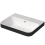 Duravit Happy D.2 Plus Aufsatzbecken 60 cm weiß/anthrazit matt, mit Überlauf, ohne Hahnloch