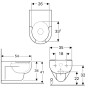 Geberit Renova Tiefspül-WC 4,5-6 l wandhängend mit Sitzflächen