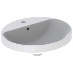 Geberit VariForm Einbauwaschtisch 50 x 45 cm, oval, mit Hahnlochbank