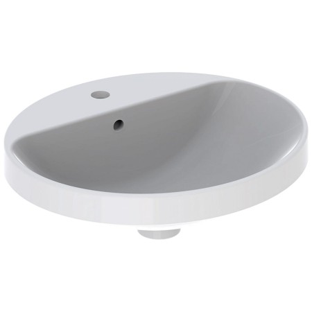 Geberit VariForm Einbauwaschtisch 50 x 45 cm, oval, mit Hahnlochbank