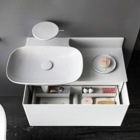 Vasque encastrable LAUFEN INO 90 x 45 cm avec tablette à droite sans trou de robinet
