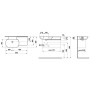 LAUFEN INO Waschtisch unterbaufähig 90 x 45 cm mit Ablage rechts ohne Hahnloch