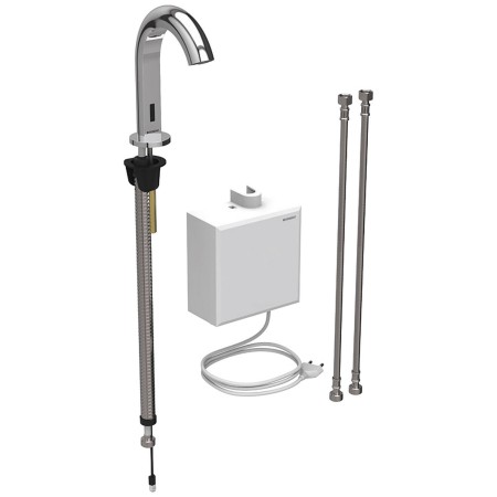 Geberit Piave Waschtischarmatur, Standmontage, Netzbetrieb, mit AP-Funktionsbox