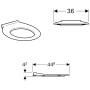 Geberit Renova Comfort WC Sitzring, barrierefrei, Befestigung von oben