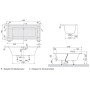 Villeroy & Boch Architectura Duo Badewanne 180 x 80 cm, Airpool Comfort, Technik Position 2, mit Trio Ablaufgarnitur