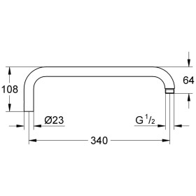 GROHE Rainshower Brausearm für Duschsysteme 34 cm