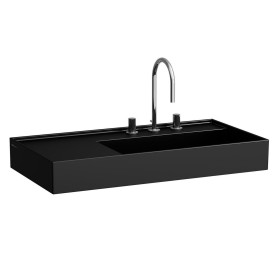 LAUFEN Kartell Waschtisch 90 x 46 cm, mit Ablage links und 3 Hahnlöchern