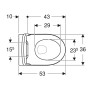 Geberit iCon Wand-WC Tiefspüler Set mit WC-Sitz geschlossene Form