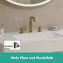 hansgrohe Tecturis S 3-Loch Waschtischarmatur 150 mit Push-Open Ablaufgarnitur