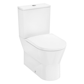 hansgrohe EluPura Original S Stand WC Set 640 mit horizontalem Abgang AquaChannel Flush mit aufgesetzten Spülkasten und WC-Sitz