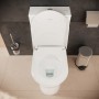 hansgrohe EluPura Original S Stand WC Set 640 mit horizontalem Abgang AquaChannel Flush mit aufgesetzten Spülkasten und WC-Sitz