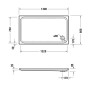 Duravit D-Code Rechteck Duschwanne 140 x 80 cm mit Antislip
