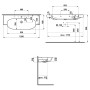 LAUFEN The New Classic Möbelwaschtisch 120 x 48 cm, mit je 1 Hahnloch links und rechts, mit Überlauf