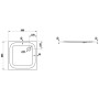 LAUFEN Platina Duschwanne 80 x 80 cm ohne Antislip