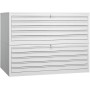 Wolfstahl Planschrank stahl 10 Schubladen 113 x 83 x 105 cm A1 lichtgrau - schwarz