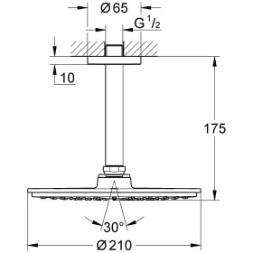 Set doccia a soffitto GROHE Rainshower Cosmopolitan 210