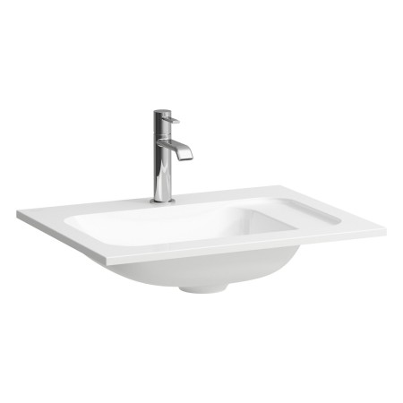 LAUFEN MEDA Möbelwaschtisch SLIM 57,5 x 44,5 cm, mit Hahnloch ohne Überlauf