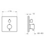 VitrA Root Square Thermostat-Brausearmatur für Unterputz