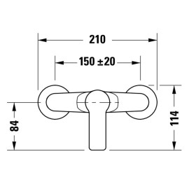 Duravit A.1 Einhebel-Brausemischer Aufputz