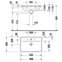 Duravit D-Neo Waschtisch 65 cm, ohne Hahnloch, mit Überlauf