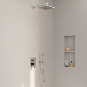 Villeroy & Boch Taro Duschsystem mit Brausehalter, Stabhandbrause und UP-Einhebel-Armatur