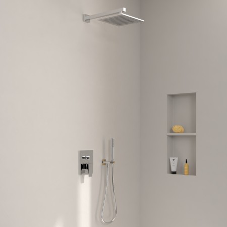 Villeroy & Boch Taro Duschsystem mit Brausehalter, Stabhandbrause und UP-Einhebel-Armatur