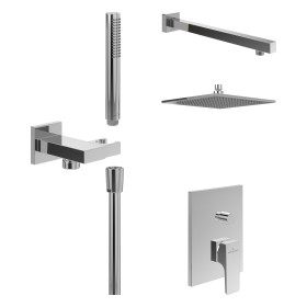Villeroy & Boch Taro Duschsystem mit Brausehalter, Stabhandbrause und UP-Einhebel-Armatur