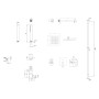 Villeroy & Boch Taro Duschsystem mit Brausehalter, Stabhandbrause und UP-Einhebel-Armatur