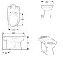 Geberit Renova Stand-WC für AP-Spülkasten aufgesetzt, Abgang vertikal