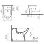 VitrA Integra Stand-Bidet mit Überlaufloch, 1 Hahnloch mittig, ohne seitliche Löcher