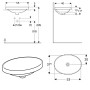 Geberit VariForm Einbauwaschtisch 55 x 40 cm, oval