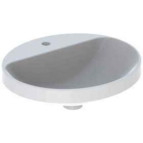 Geberit VariForm Einbauwaschtisch 50 x 45 cm, oval, mit Hahnlochbank
