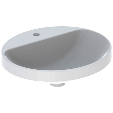 Geberit VariForm Einbauwaschtisch 50 x 45 cm, oval, mit Hahnlochbank