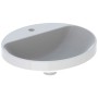 Geberit VariForm Einbauwaschtisch 50 x 45 cm, oval, mit Hahnlochbank