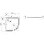 LAUFEN Platina Viertelkreis Duschwanne 100 x 100 x 2,5 cm ohne Antislip