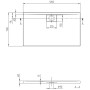 Villeroy & Boch Architectura Metalrim Duschwanne 120 x 70 x 4,8 cm mit Antirutsch